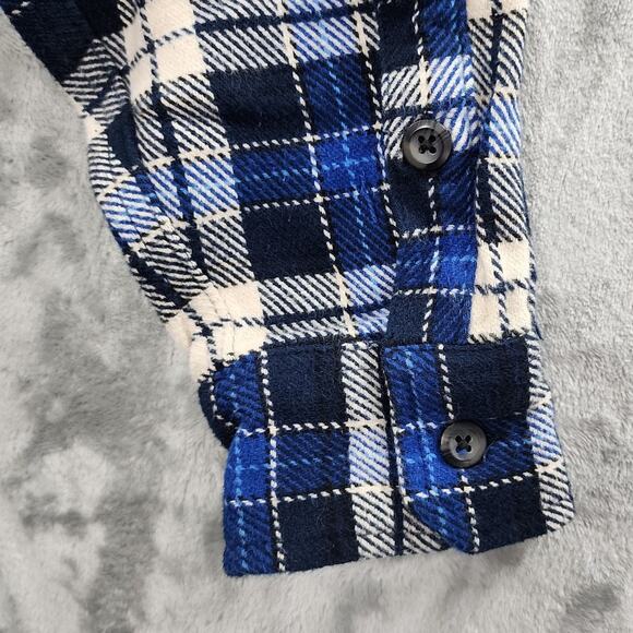 Orvis Big Bear Heavyweight Double Brushed Flannel Button Down Shirt XXL Blue - Picture 5 of 11